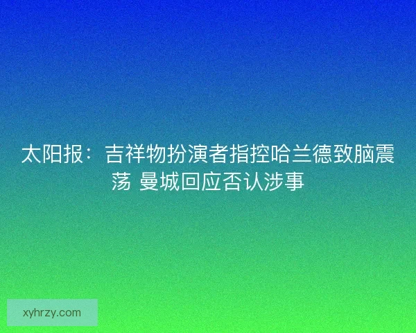 太阳报：吉祥物扮演者指控哈兰德致脑震荡 曼城回应否认涉事